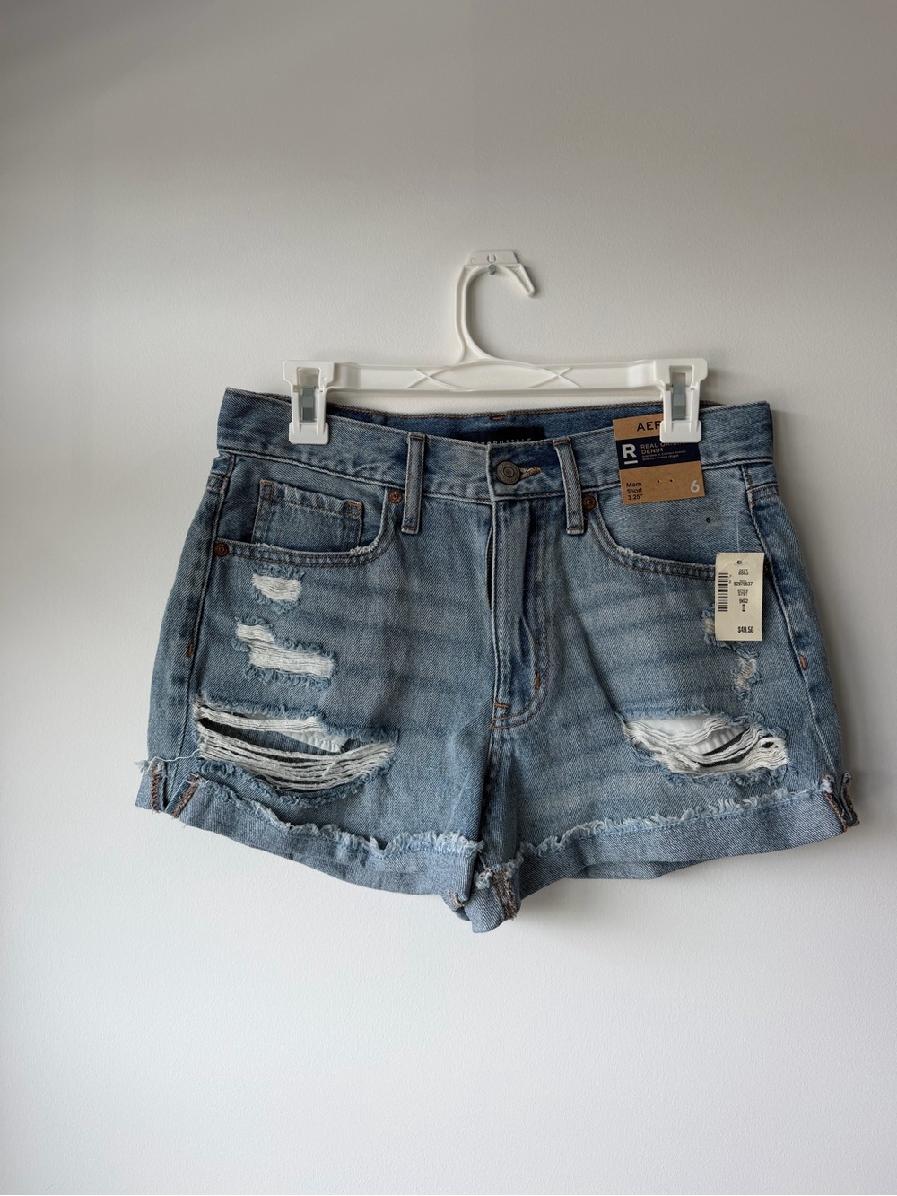 Aeropostale Light Blue Distressed Denim Shorts